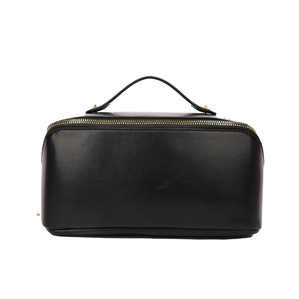 New, never used! Premium Everything Cosmetic Bag, black colored